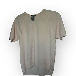 light pink cream short sleeve sweater #90s #y2k